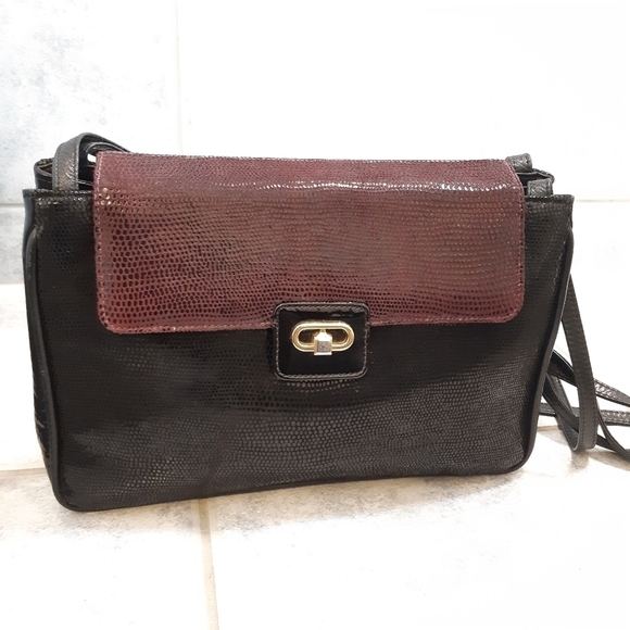 Due Fratelli Handbags - VINTAGE 90s Due Fratelli leather purse black bag